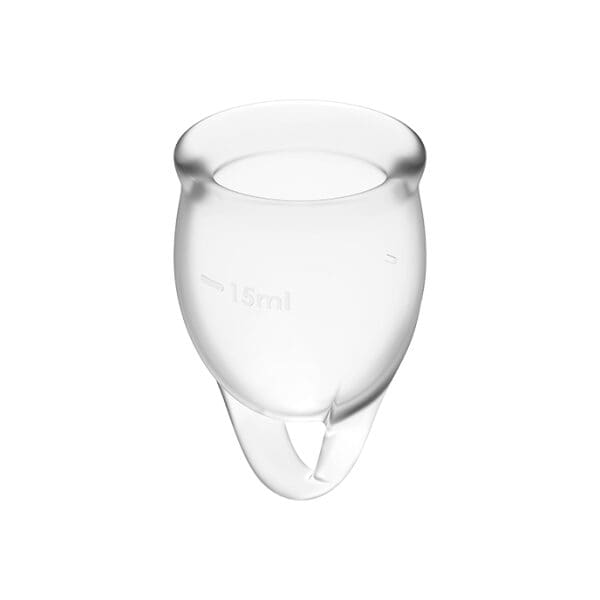SATISFYER - FEEL CONFIDENT MENSTRUAL CUP CLEAR 15 + 20 ML 2